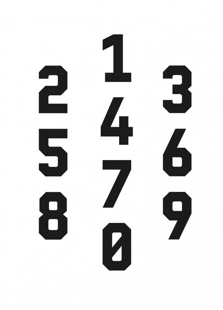 Bold Graphic Numbers by kathrinmay — canvas wall art