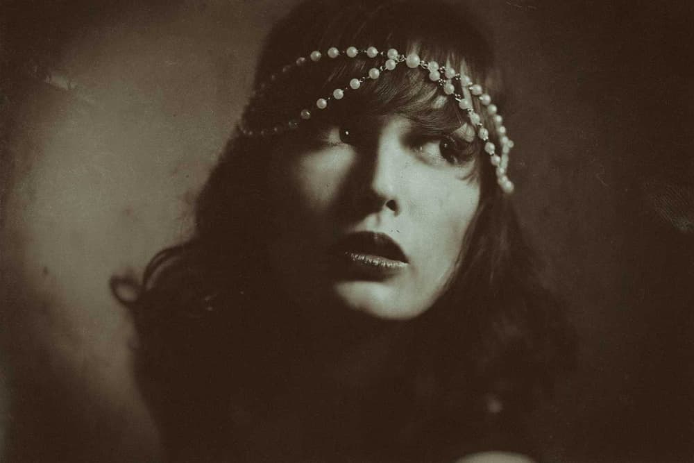Vintage Pearl Portrait by Antonella Renzulli — canvas wall art