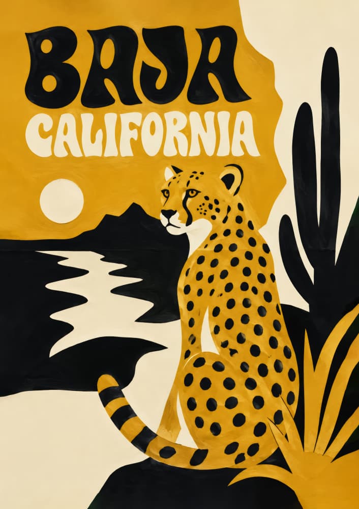 Baja California Cheetah by Patryk Krygowski — canvas wall art