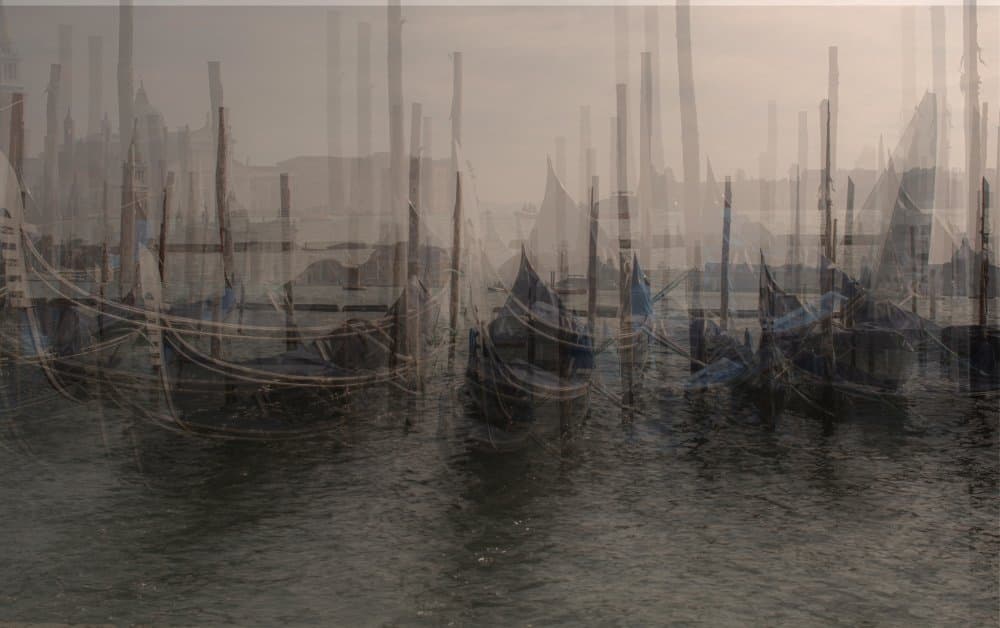 Dreamy Venice Gondolas by Donatella Basso — canvas wall art