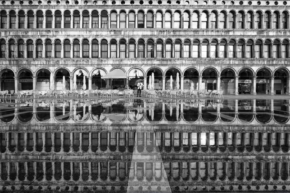 Venice Arches Reflection by Enrico Facchetti — canvas wall art