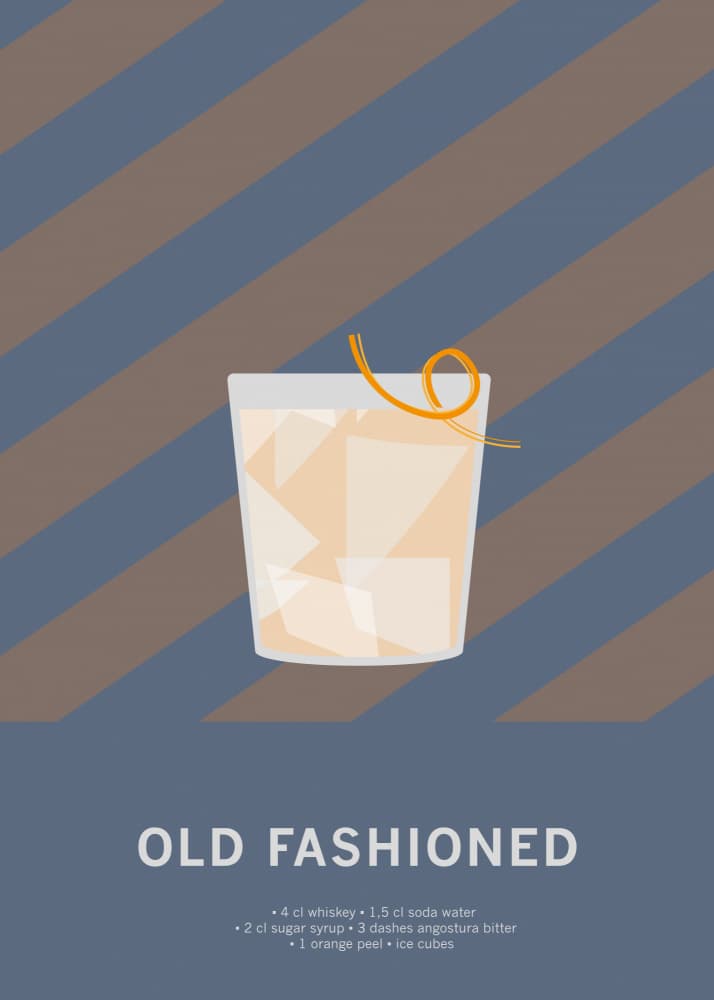 Classic Old Fashioned by Paperago — canvas wall art