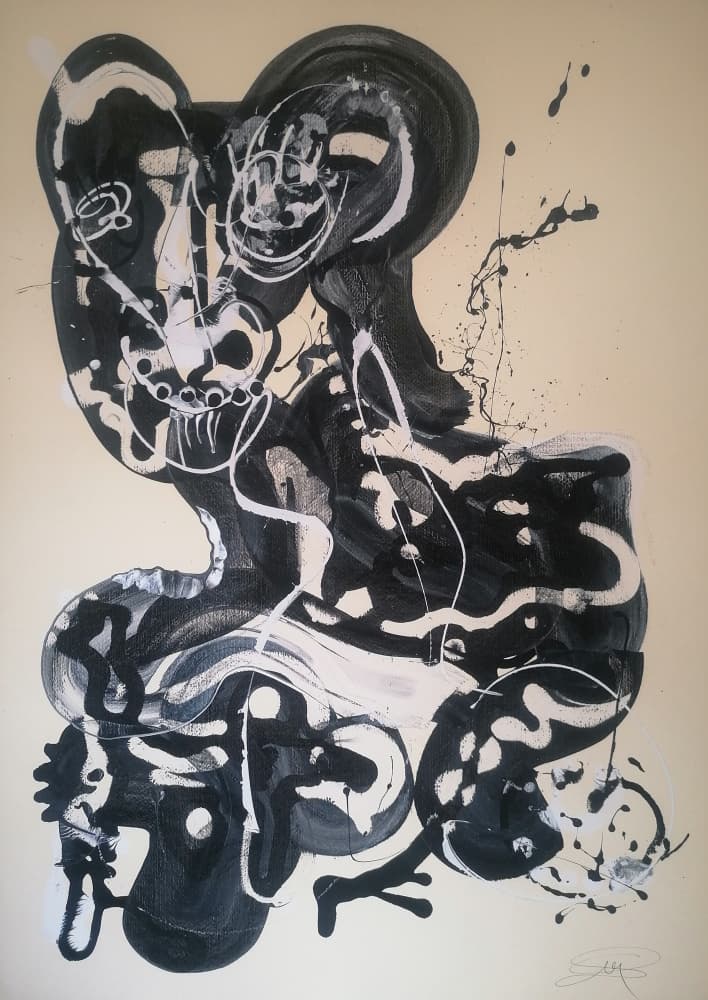 Dynamic Abstract Figure by Stefano Mazzolini — canvas wall art