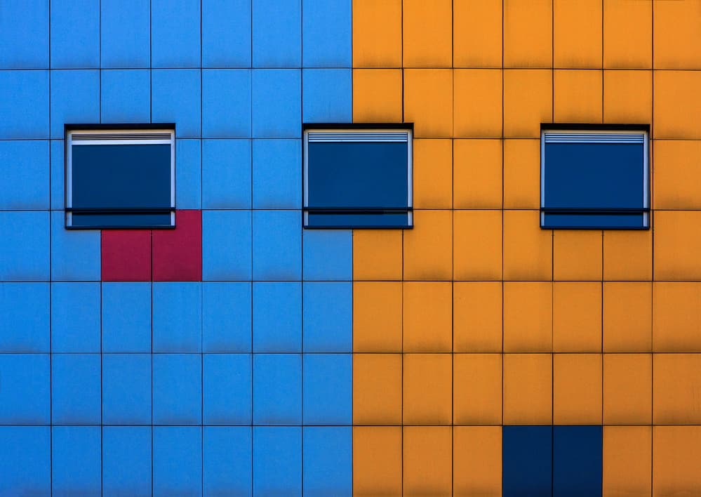 Vibrant Geometric Windows by Rolf Endermann — canvas wall art