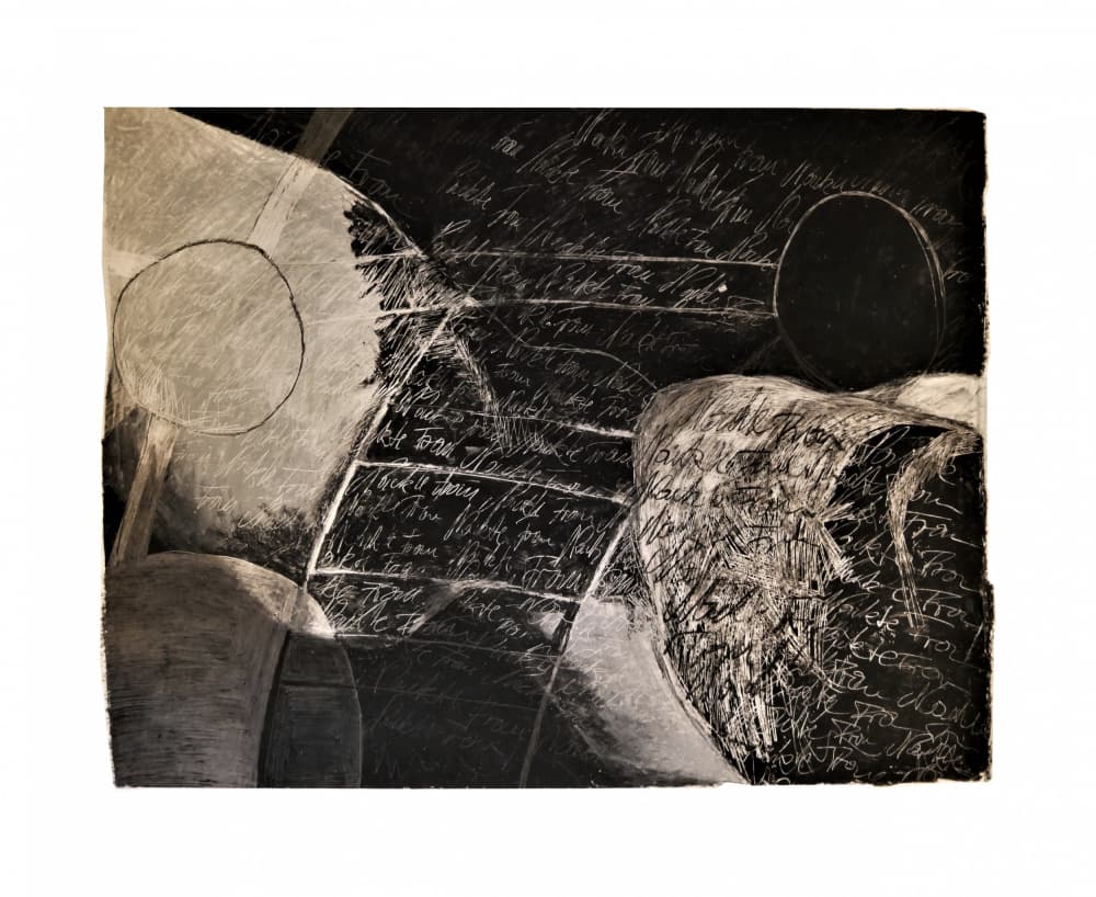 Aged Scripted Abstraction by Doris Schmitz — canvas wall art