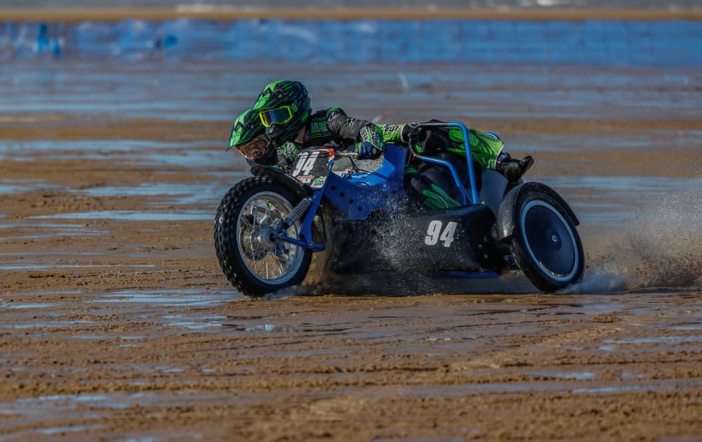 Sidecar Racing Action by David Bennion — canvas wall art