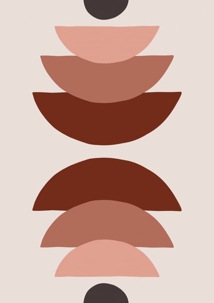 Stacked Earthy Arches by Alina Shulhouskaya — canvas wall art