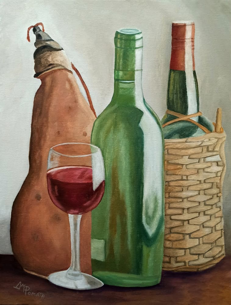 Rustic Wine Collection by Angeles M. Pomata — canvas wall art