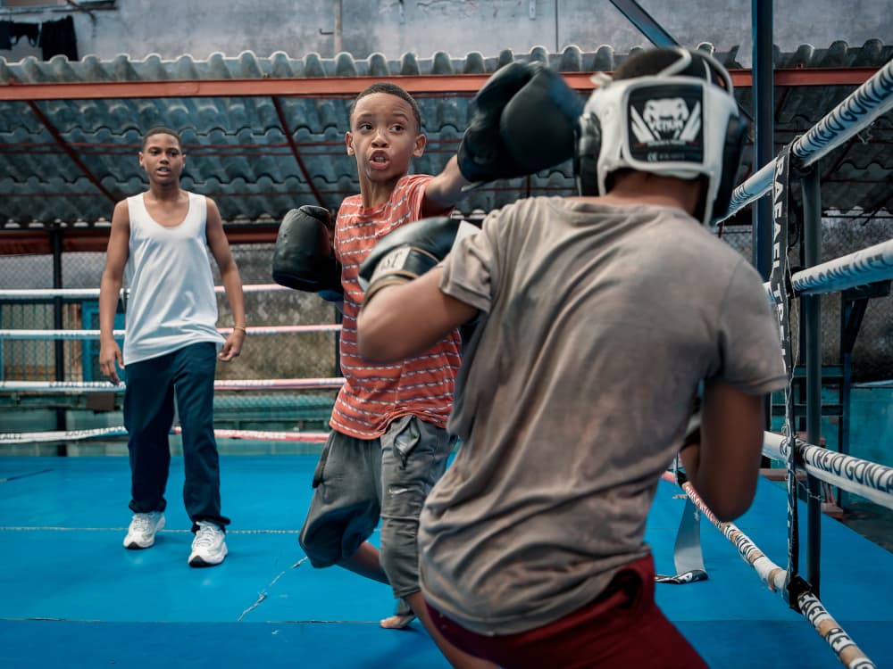 Youth Boxing Match by Andy Bauer — canvas wall art