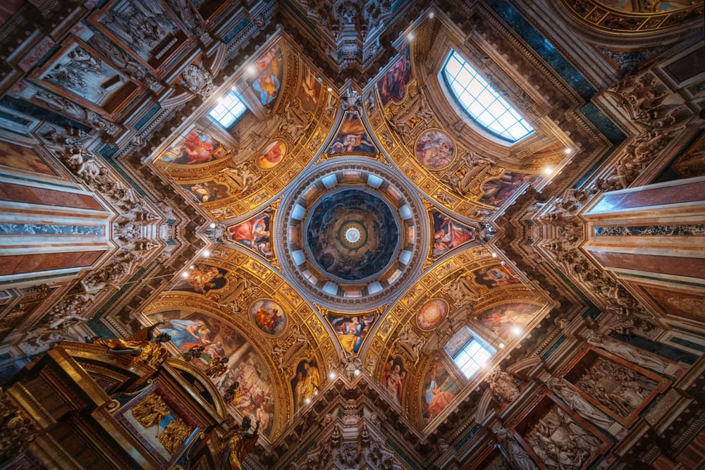 Grand Baroque Ceiling Dome by Juan Pablo de Miguel — canvas wall art