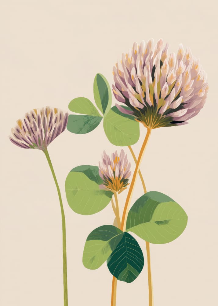 Gentle Clover Blooms by City Art — canvas wall art