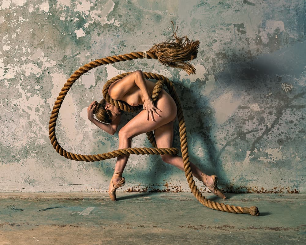 Nude Rope Dance by Ray Fritz — canvas wall art