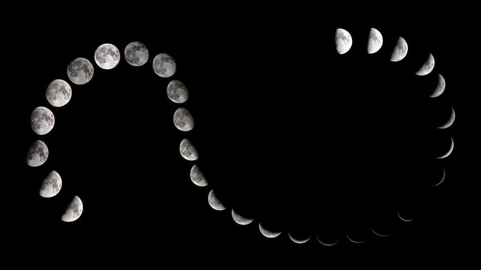 Celestial Moon Phases by Nimit Nigam — canvas wall art