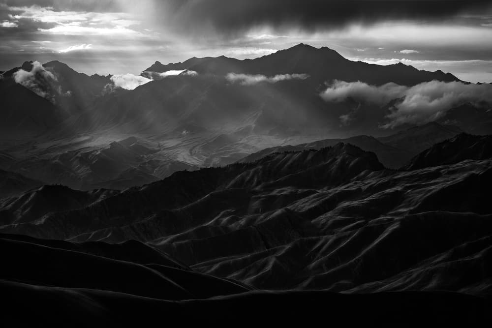 Dramatic Mountain Landscape by Ke Liu — canvas wall art