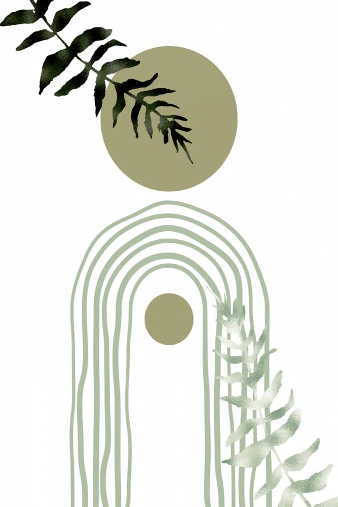 Minimalist Fern Arches by Sally Ann Moss — canvas wall art
