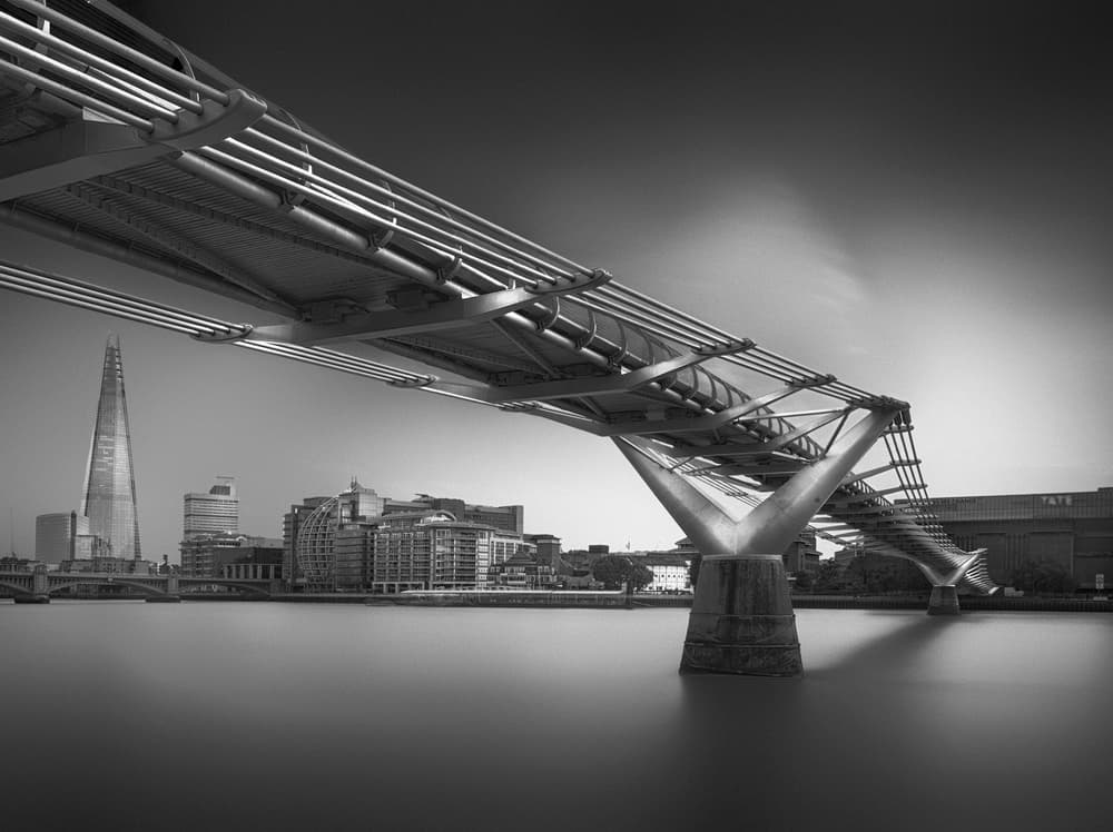Millennium Bridge London by Ahmed Thabet — canvas wall art