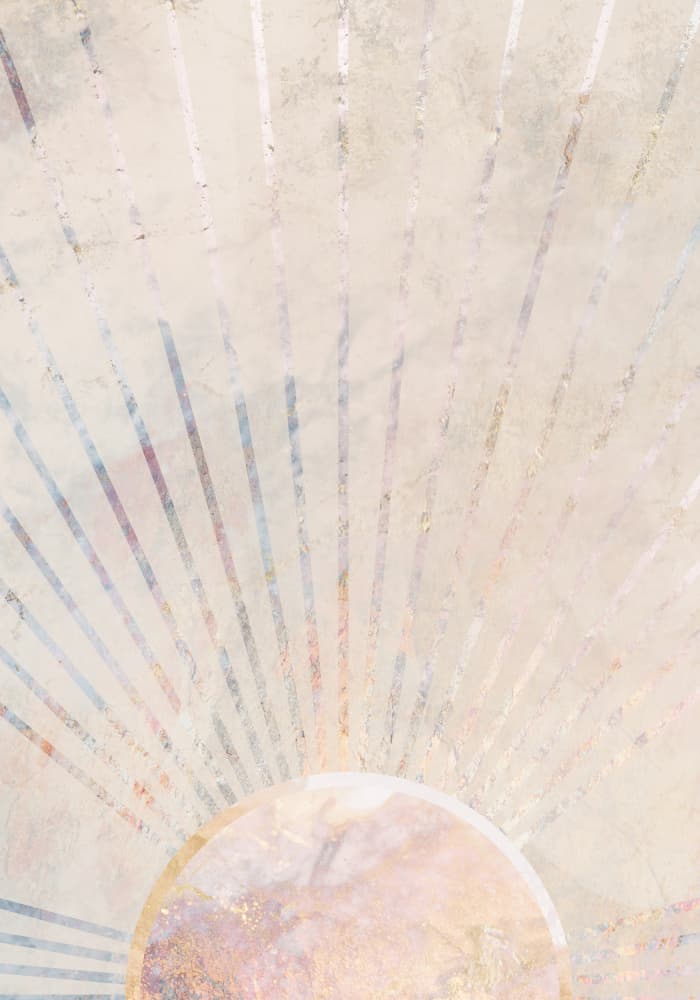 Morning Boho Sun Rays by Sarah Manovski — canvas wall art