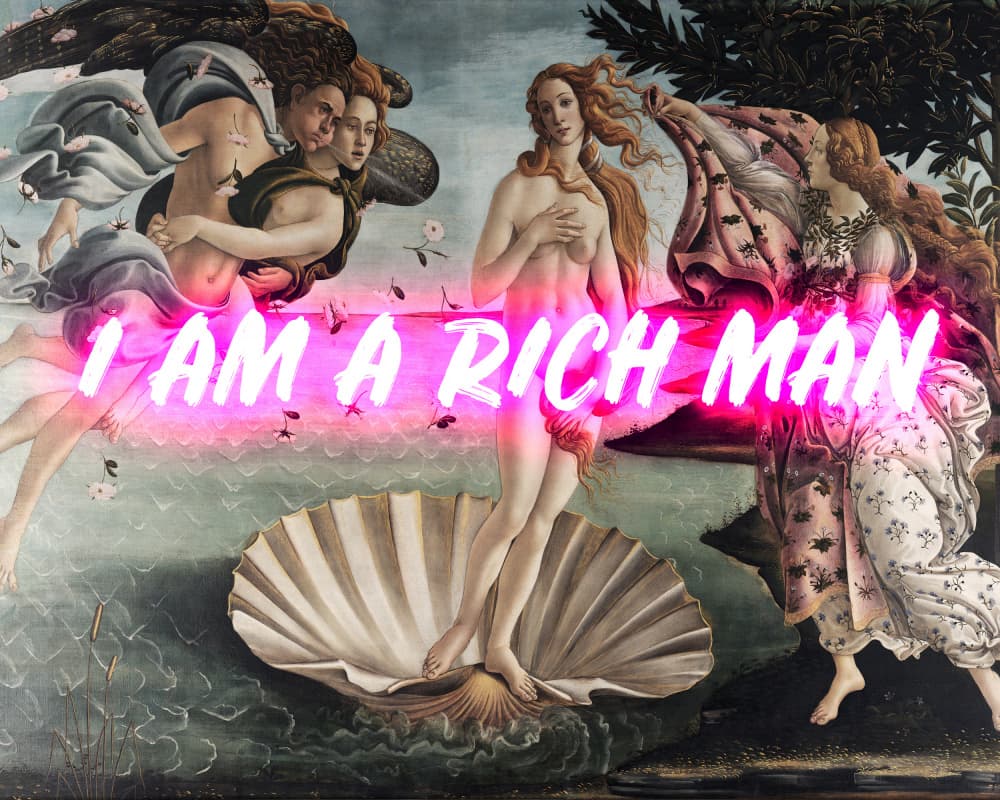 Neon Venus Rich Man by Talitha McQueen — canvas wall art