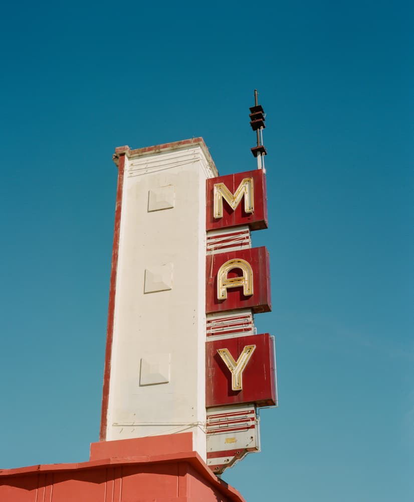 Vintage May Sign by Bethany Young — canvas wall art