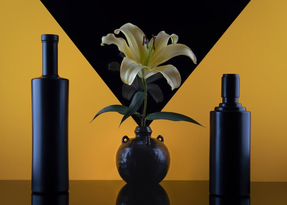 Black Gold Lily Still Life by Ming Chen — canvas wall art