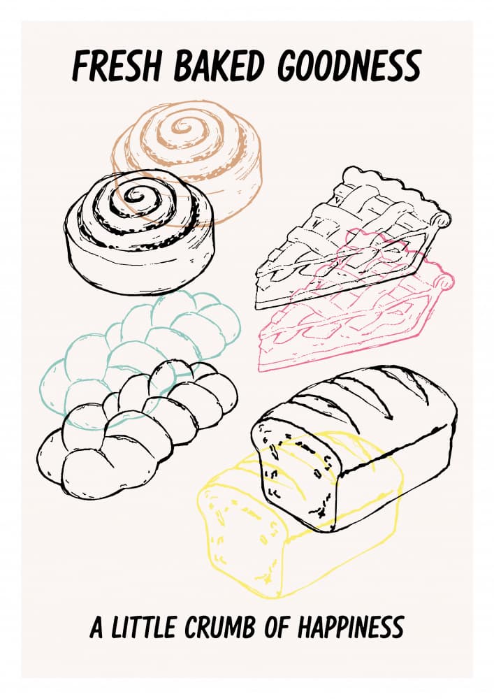 Sweet Baked Goodness by casa cartissi — canvas wall art