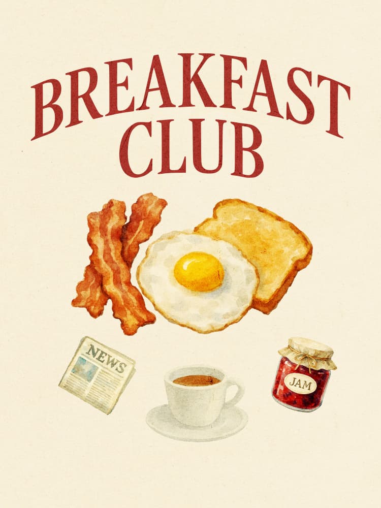Classic Breakfast Club by Pictufy Studio IV — canvas wall art