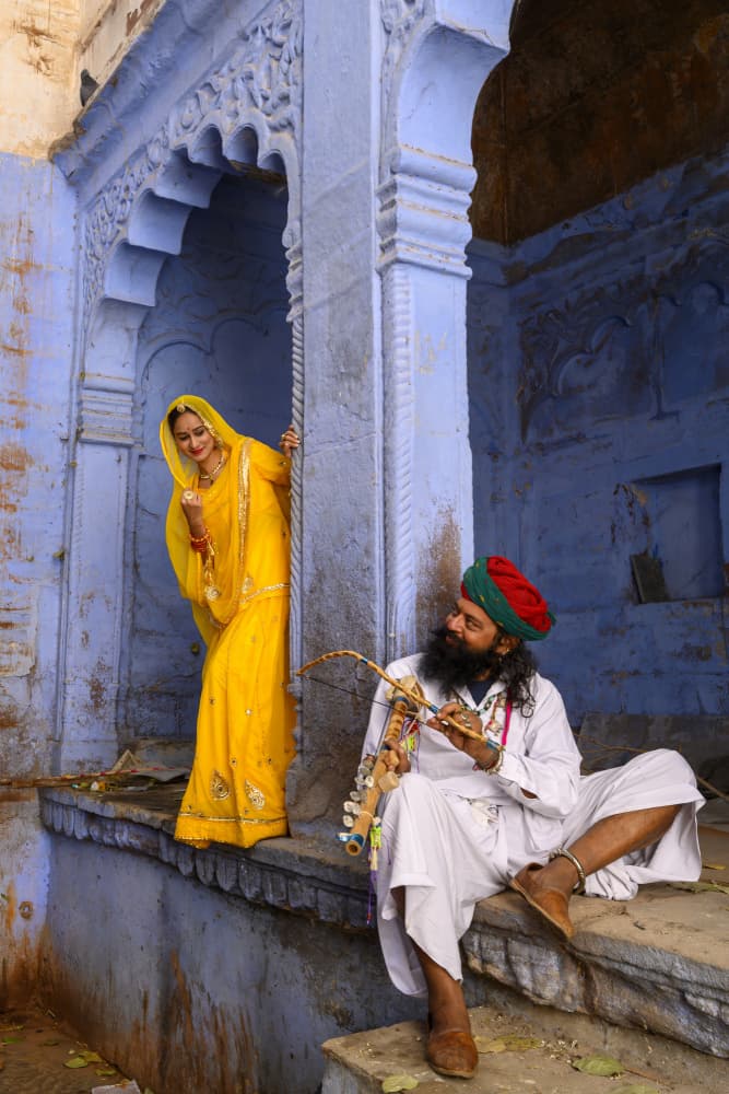 Indian Musician And Dancer by SAMIR KUMAR SAMANTA — canvas wall art