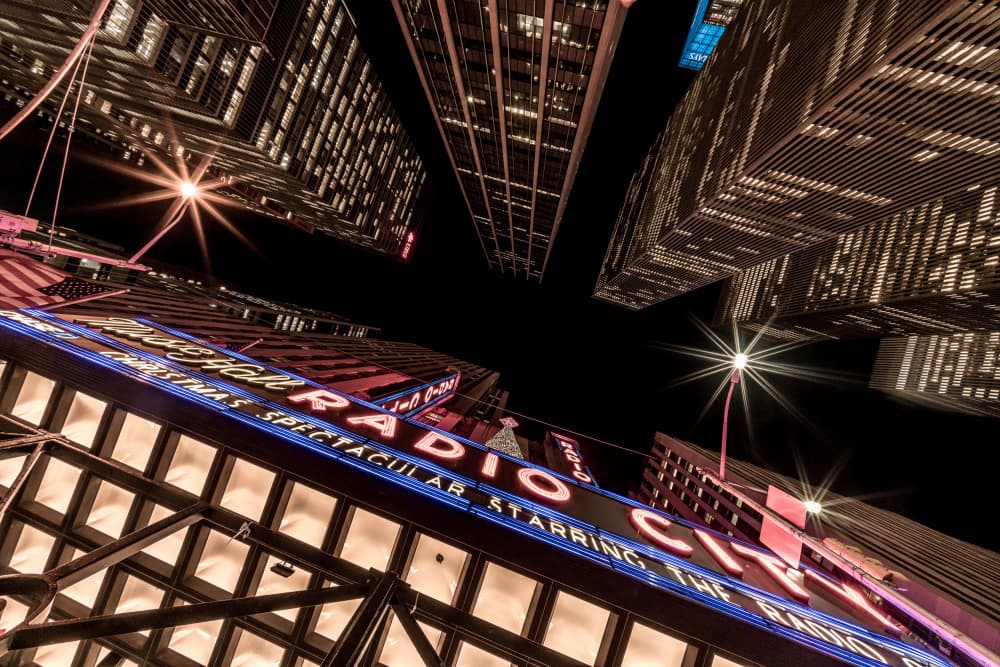 City Night Marquee by Andreas Woernle — canvas wall art
