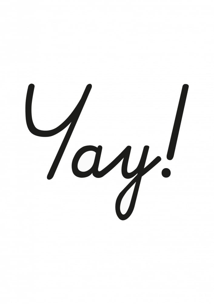 Positive Yay Word by FINE FINE STUFF — canvas wall art