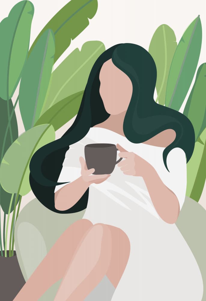 Relaxing Coffee Moment by Rosana Laiz Blursbyai — canvas wall art