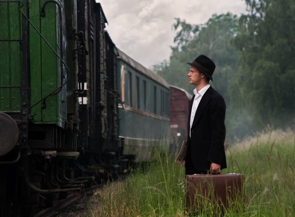Vintage Train Journey by Christoph Hessel — canvas wall art