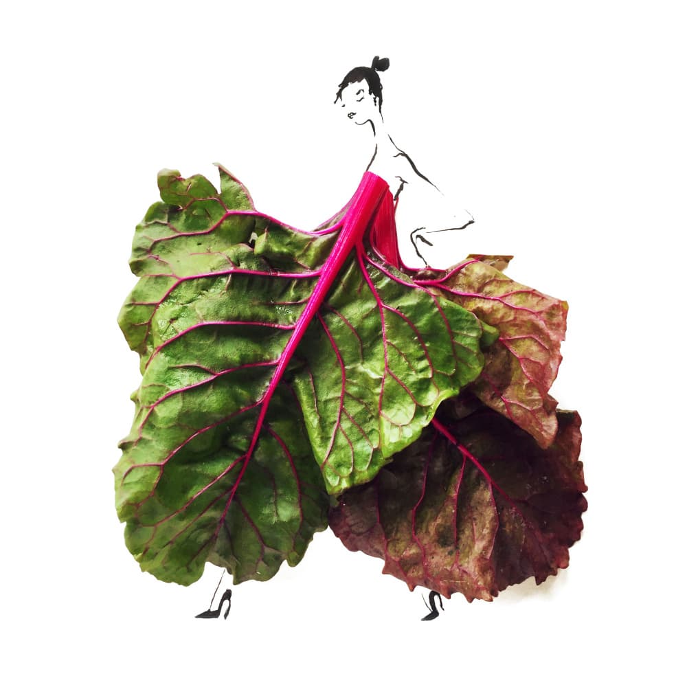 Elegant Leaf Dress by Gretchen Roehrs — canvas wall art