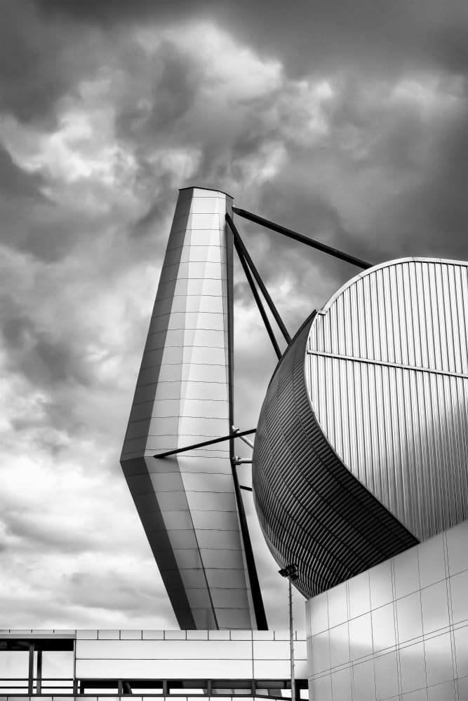 Modern Architecture Under Clouds by Gerard Valckx — canvas wall art