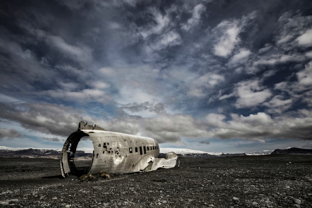 Forgotten Plane Under Stormy Sky by Bragi Ingibergsson - BRIN — canvas wall art