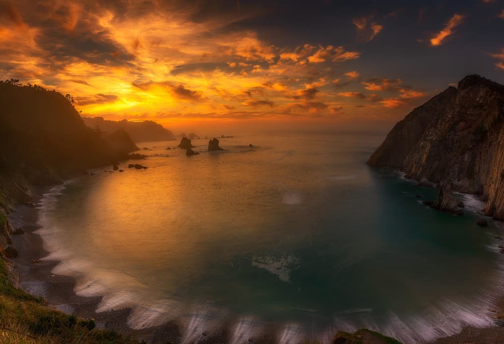 Dramatic Coastal Sunset by Alfonso maseda varela — canvas wall art