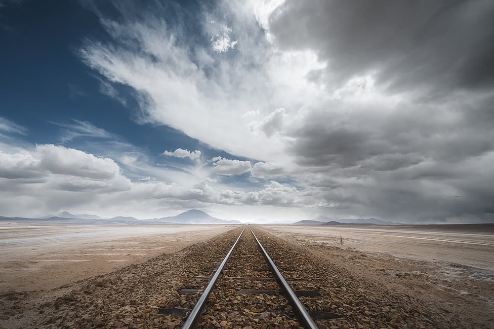 Endless Desert Railway by Rostovskiy Anton — canvas wall art