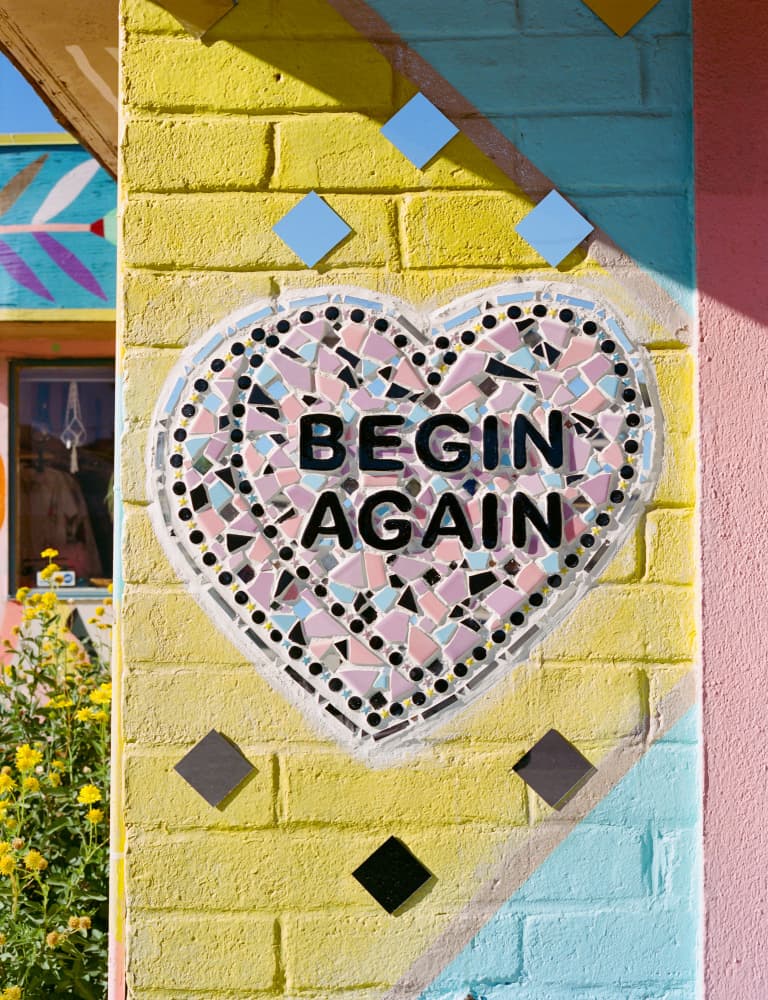 Begin Again Mosaic Heart by Bethany Young — canvas wall art