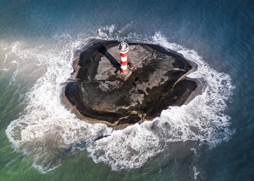 Remote Island Lighthouse by Simoon — canvas wall art