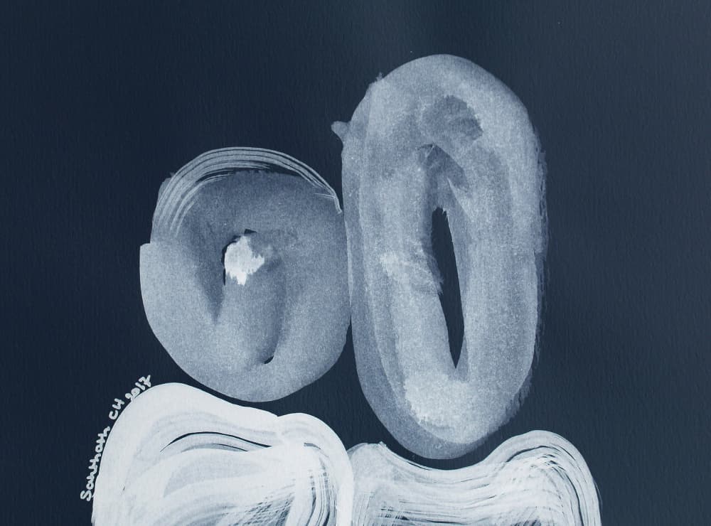 Serene Abstract Couple by Santhosh ch — canvas wall art