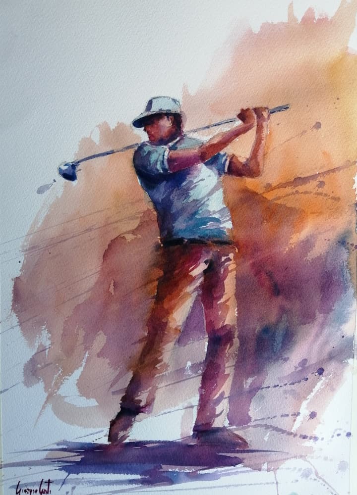 Dynamic Golf Swing by Giorgio Gosti — canvas wall art