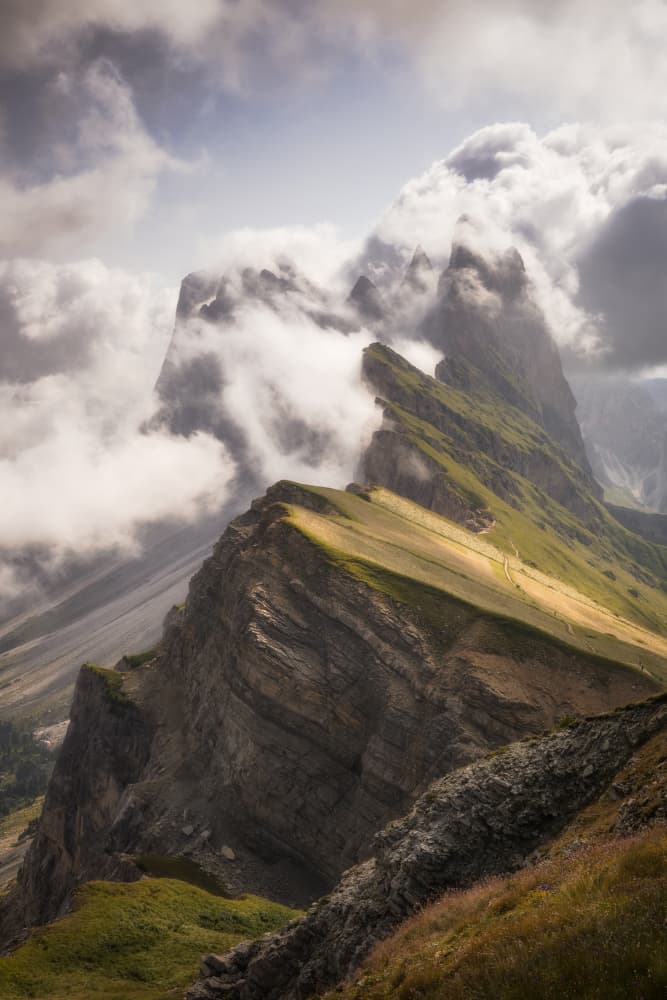 Majestic Peaks And Clouds by Dmitry Razr — canvas wall art