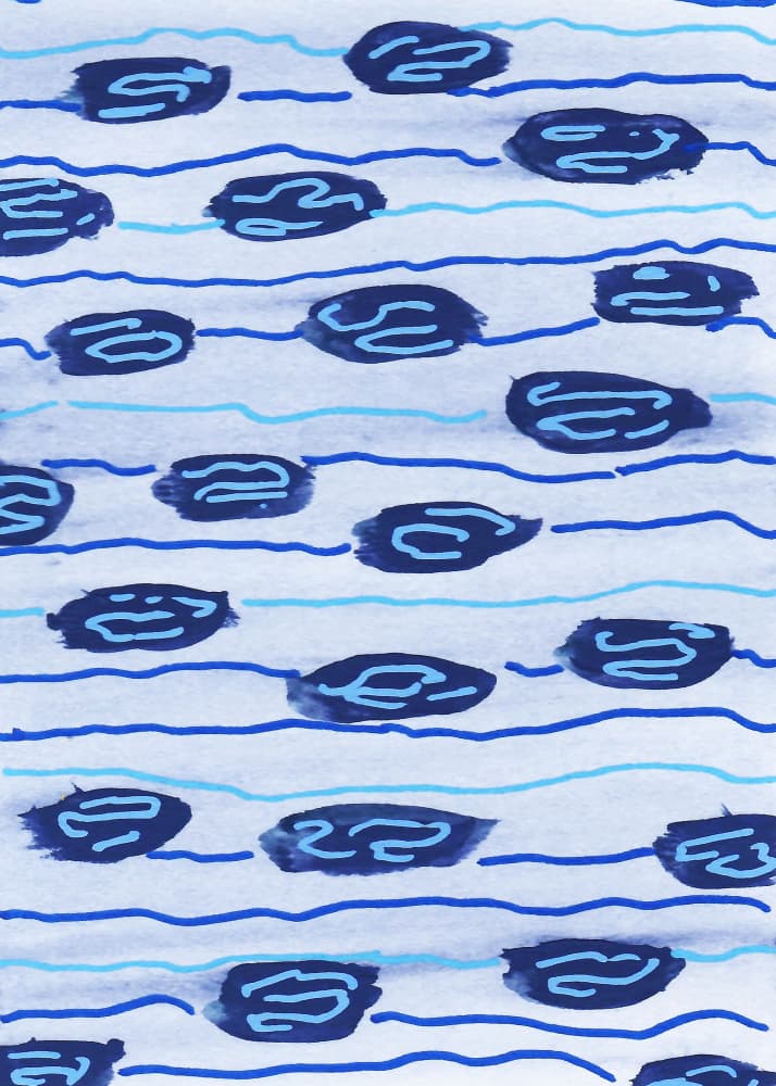 Wabisabi Horizontal Denim by Lori Ann Folz — canvas wall art