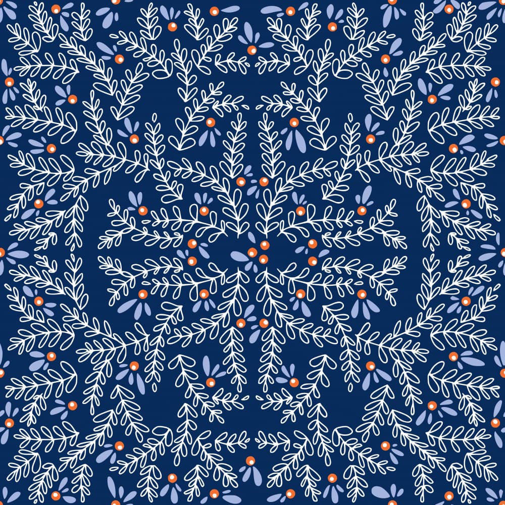 Delicate Winter Pattern by Annick — canvas wall art