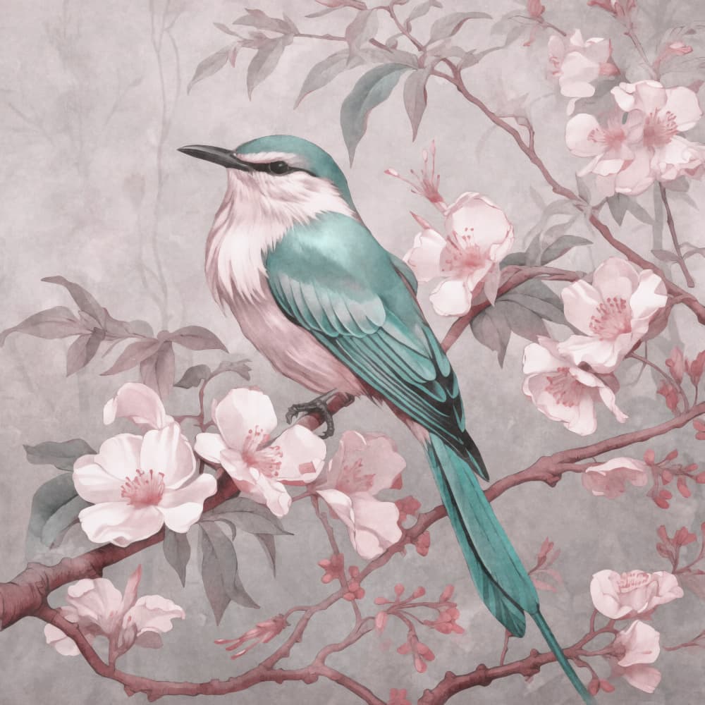 Spring Blossom Bird by Andrea Haase — canvas wall art