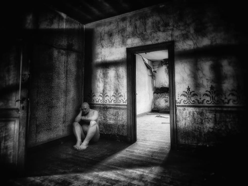 Man In Desolate Room by Holger Droste — canvas wall art