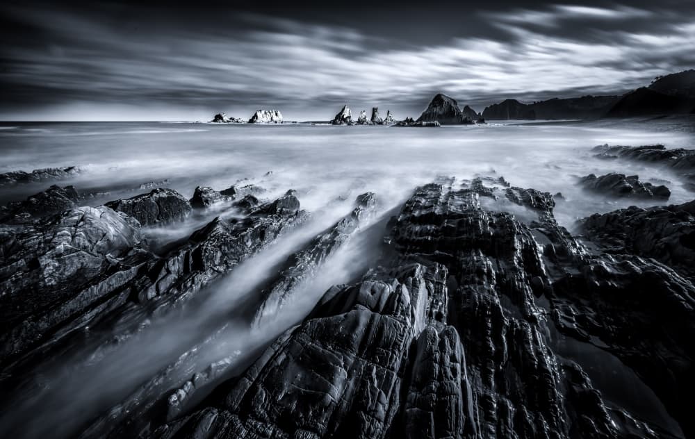 Dramatic Ocean Rocks by Alfonso maseda varela — canvas wall art
