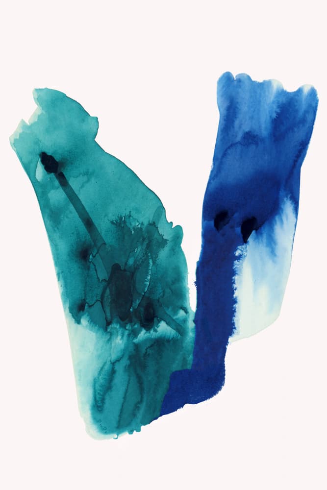 Fluid Blue Teal Abstract by cartissi — canvas wall art