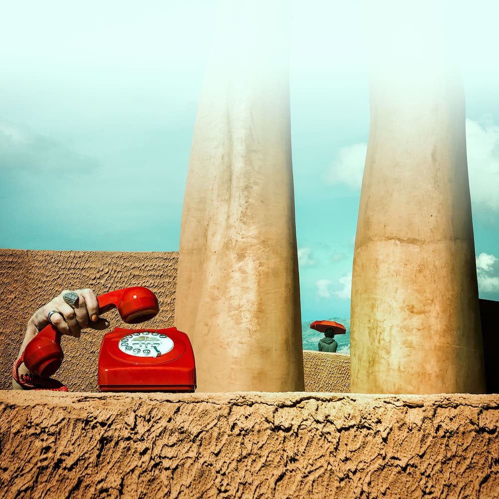Red Phone Dream by ambra — canvas wall art