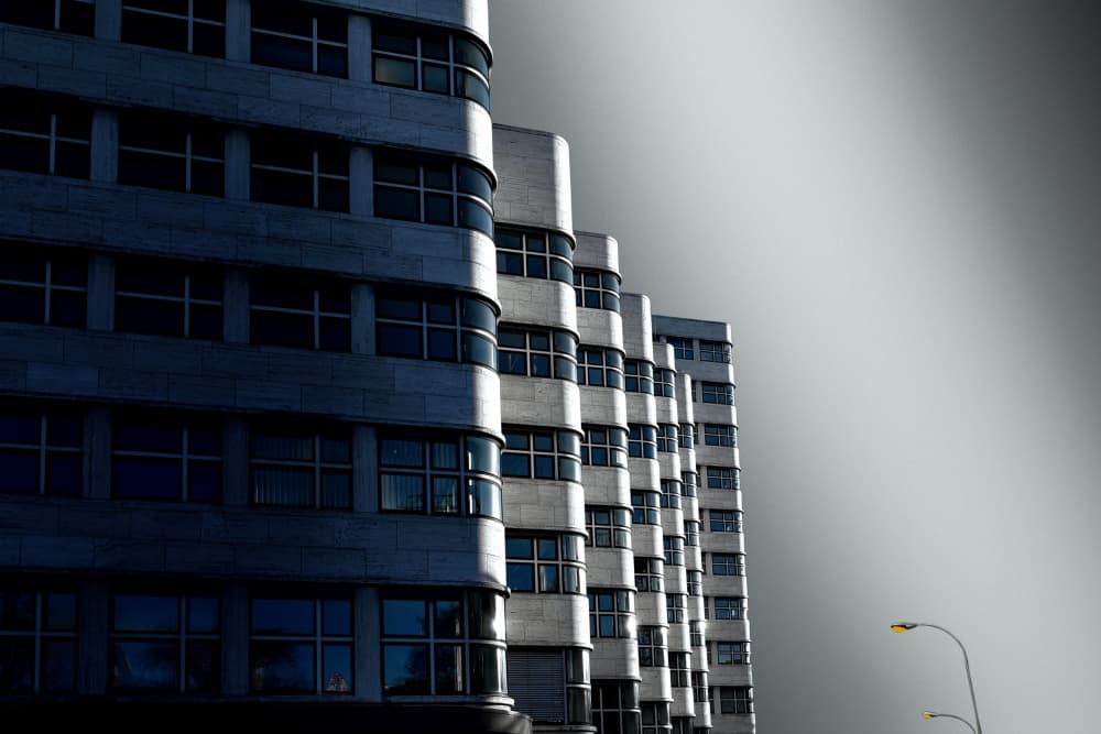 Modern Building Shadows by Jorge Pimenta — canvas wall art