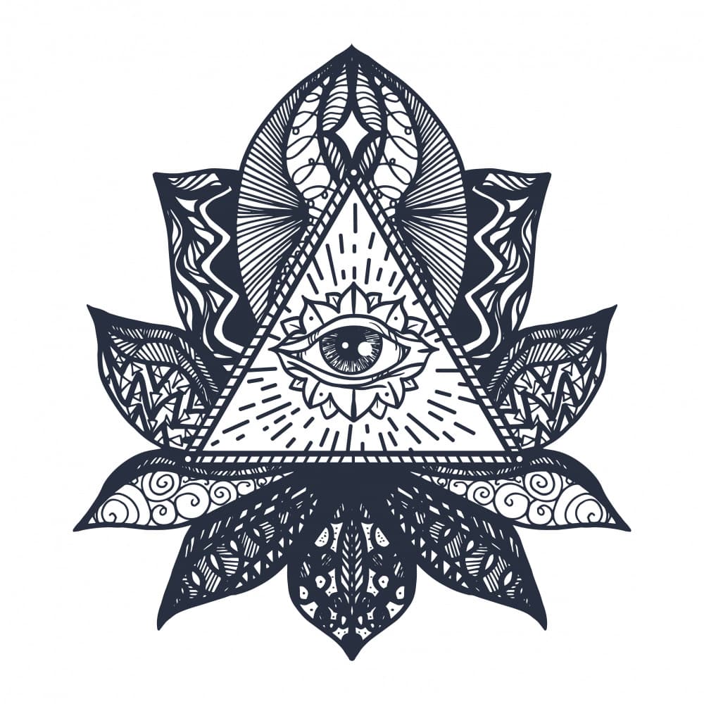 Mystical Lotus Eye by Marika Barsrsind — canvas wall art
